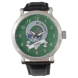 Classic Timeless Clan Innes Hunting Badge Tartan Watch