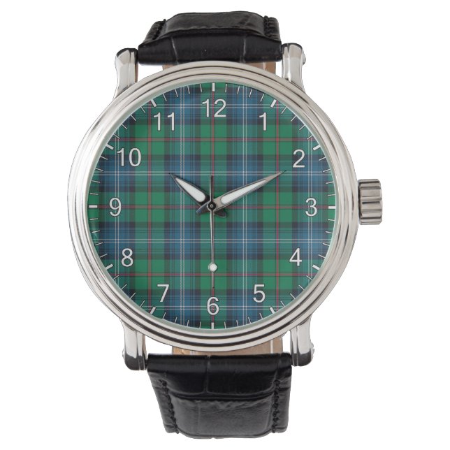 Classic Timeless Clan Urquhart Ancient Tartan Watch (Front)