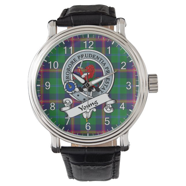 Classic Timeless Clan Young Badge Tartan Watch (Front)