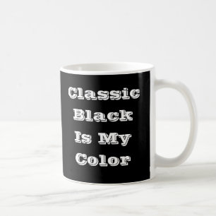 Classic Timeless Traditional Black Solid Colour Coffee Mug
