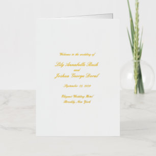 Classic Timeless Wedding Foil Program