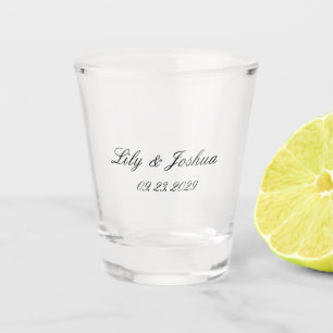 Classic Timeless Wedding Shot Glass