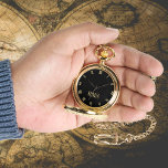 Classic Timepiece Vintage Gold Monogram Pocket<br><div class="desc">Create your own custom, personalized, elegant stylish cool unique classy faux gold and black hours, monogrammed, mens womens unisex, premium alloy, classic timepiece, gold pocket watch. Simply type in your name / monogram / initials, to customize. Makes a great gift, for birthday, graduation, fathers day, christmas, holidays, wedding, marriage anniversary,...</div>
