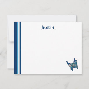 Classic Torah Thank You Flat Note Note Card