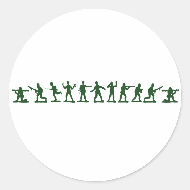 Classic Toy Soldiers Round Sticker (Front)
