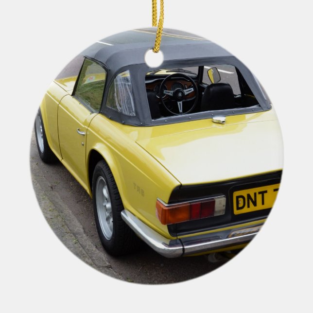 Classic TR6 Triumph Sportscar Ceramic Ornament (Front)