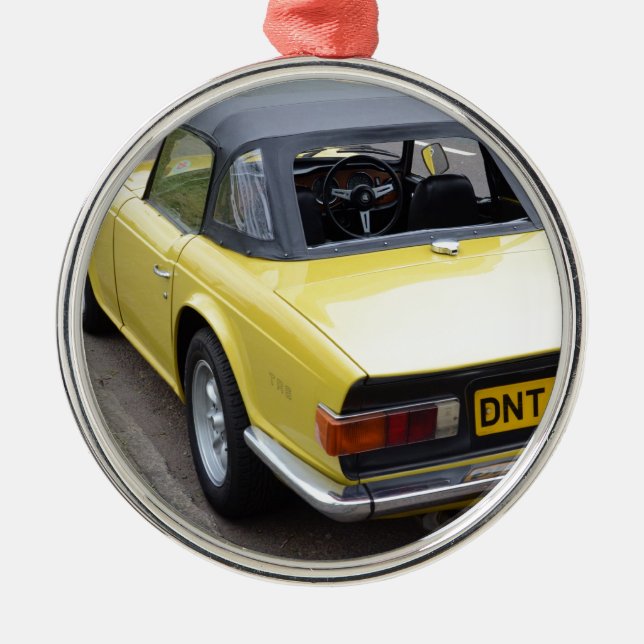 Classic TR6 Triumph Sportscar Metal Ornament (Front)