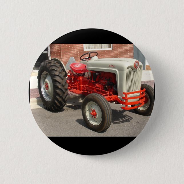 Classic Tractor Bathroom  2 Inch Round Button (Front)