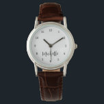 Classic Traditional Elegant Personalized Script Watch<br><div class="desc">Elegant traditional personalized watch,  with a simple typography design. A classic fashion accessory to complete your outfit or look.</div>