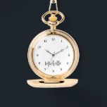 Classic Traditional Elegant Script Typography Watch<br><div class="desc">Elegant personalized watch, with a simple customizable script typography design. A classic fashion accessory to complete your outfit or look.</div>