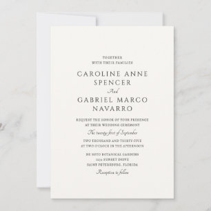 Classic Traditional Formal Wedding Invitation