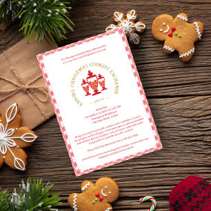 Classic Traditional Red Christmas Cookie Jar Invitation