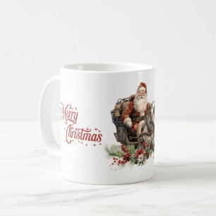 Classic traditional Santa Claus with horses Coffee Mug