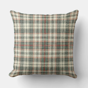 Classic Traditional Scottish Tartan Plaid Pattern Throw Pillow