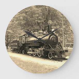 Classic Train Large Clock
