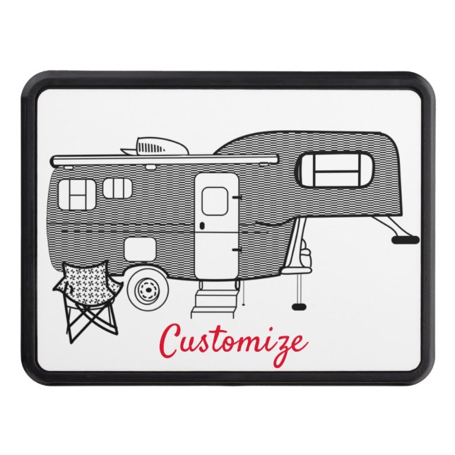 Classic Travel Trailer Caravan Thunder_Cove Trailer Hitch Cover (Front)