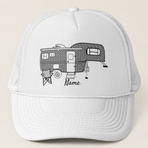 Classic Travel Trailer Caravan Thunder_Cove Trucker Hat