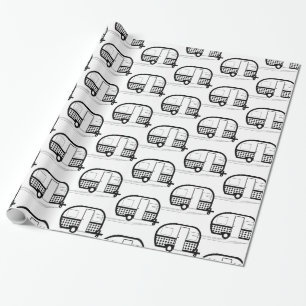 Classic travel trailer caravan Thunder_Cove Wrapping Paper