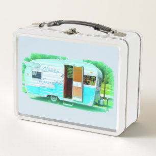 Classic travel trailer Thunder_Cove Metal Lunch Box
