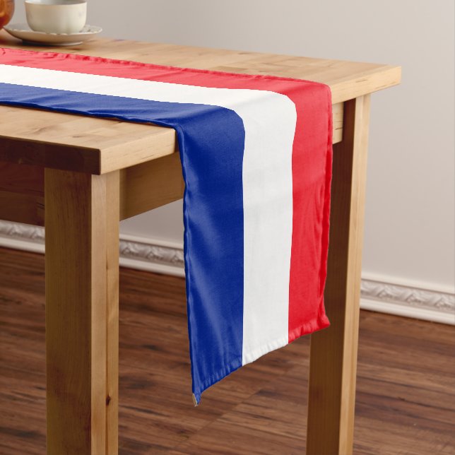 Classic Tricolor French-Themed (90") Medium Table Runner (In Situ)