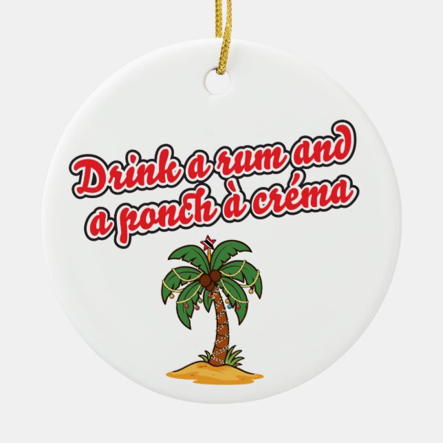 Classic Trini Christmas Ornament (Front)