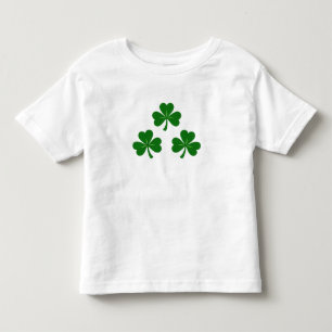 Classic Trio of Lucky Green Shamrocks St. Patrick’ Toddler T-shirt