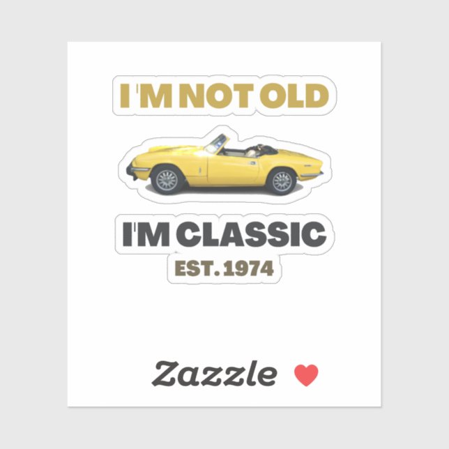 Classic Triumph Spitfire I am Classic Tshirt (Sheet)