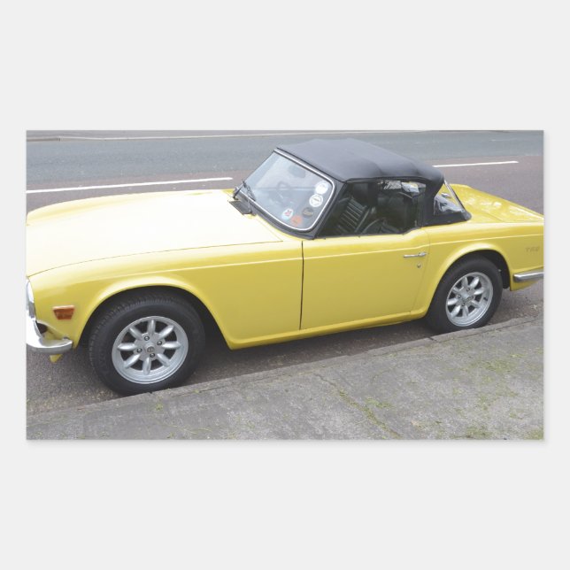 Classic Triumph TR6 Sportscar Sticker (Front)