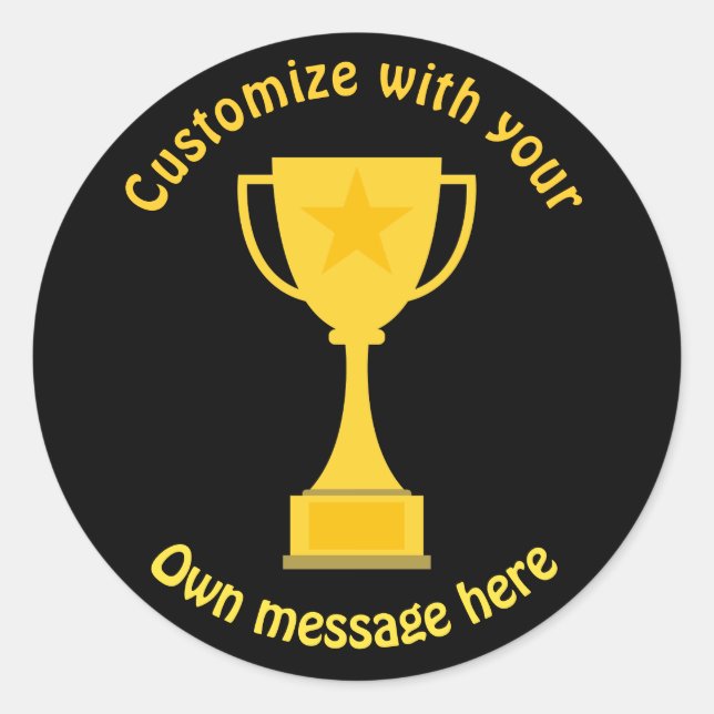 Classic Trophy Round Sticker (Front)