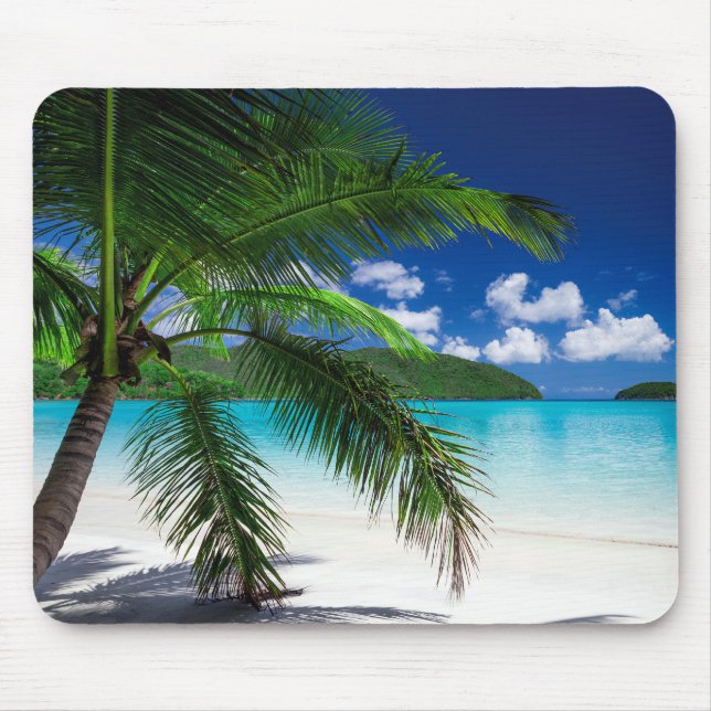 Classic Tropical Island Beach Paradise Mouse Pad (Front)