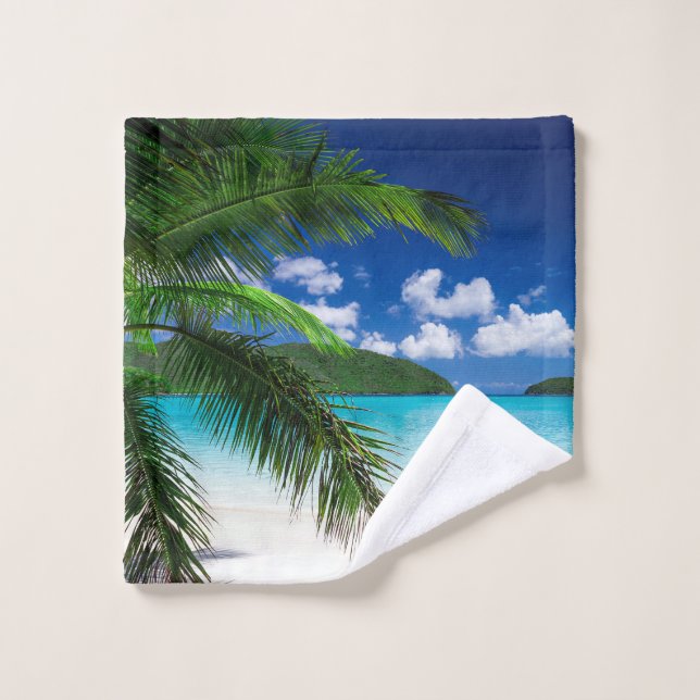 Classic Tropical Island Beach Paradise Wash Cloth (Wash Cloth)