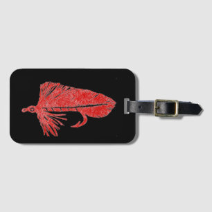 Classic Trout Fly Black Matuka Luggage Tag