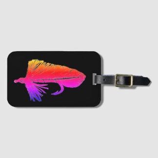 Classic Trout Fly Black Matuka Luggage Tag