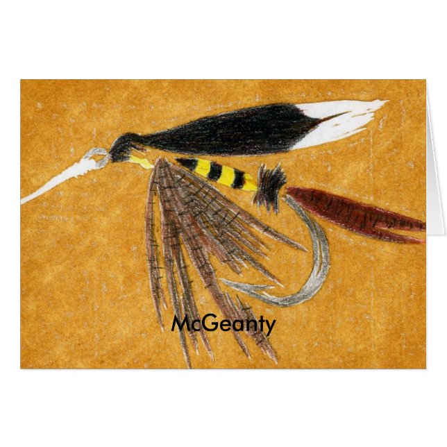 Classic Trout Fly  Card (Front Horizontal)