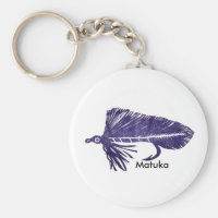 Classic Trout Fly Keychain Purple Matuka Streamer
