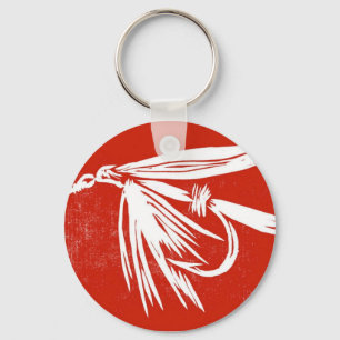 Classic Trout Fly Keychain "Red Wet Fly"