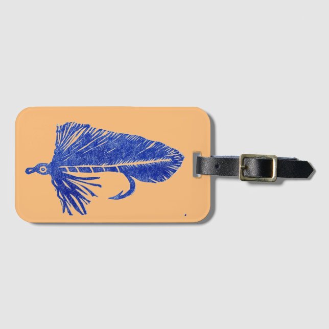 Classic Trout Fly Matuka streamer Luggage Tag (Front Horizontal)