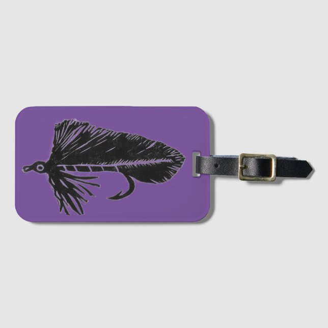 Classic Trout Fly Matuka streamer Luggage Tag (Front Horizontal)