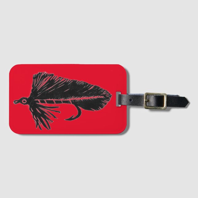 Classic Trout Fly Matuka streamer Luggage Tag (Front Horizontal)