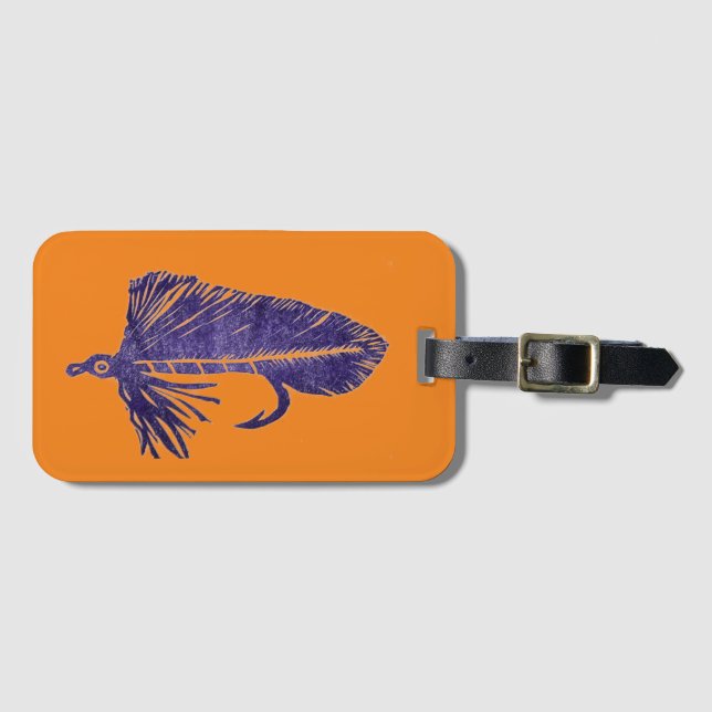 Classic Trout Fly Matuka streamer Luggage Tag (Front Horizontal)