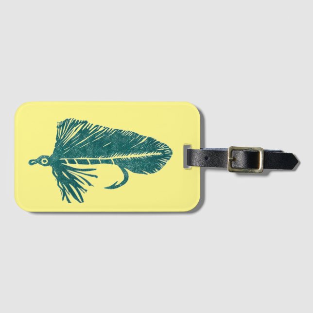 Classic Trout Fly Matuka streamer Luggage Tag (Front Horizontal)