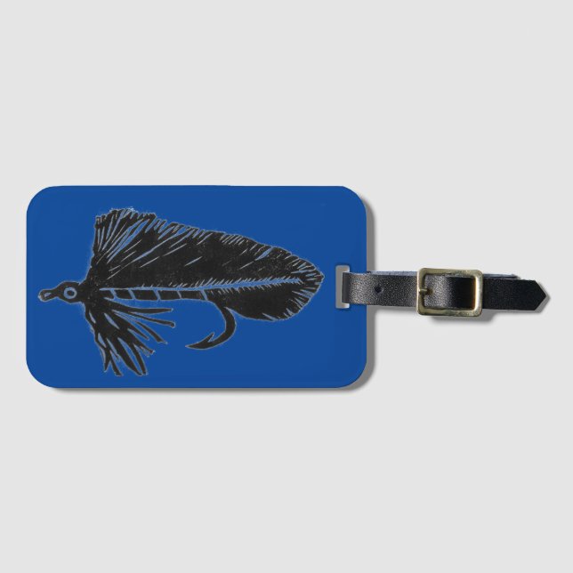 Classic Trout Fly Matuka streamer Luggage Tag (Front Horizontal)