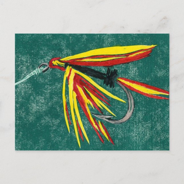 Classic Trout Fly Postcard "Firecracker" (Front)