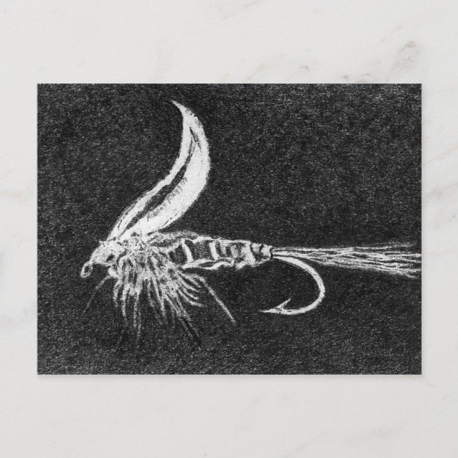 Classic Trout Fly Postcard Gold Ribbed Hare"s Ear (Front)