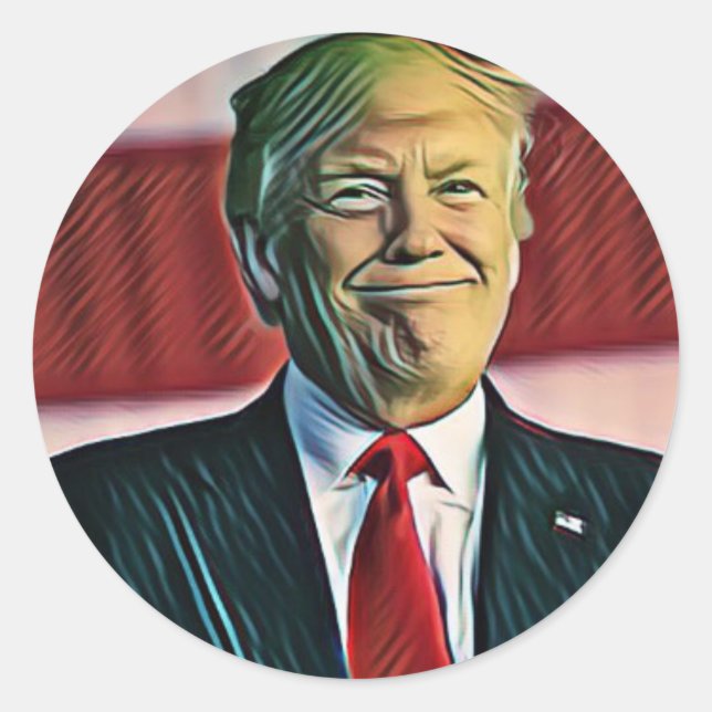 Classic Trump Round Sticker (Front)