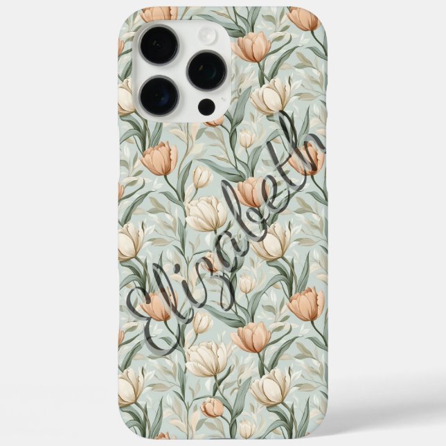 Classic Tulip  Personalizable  Iphone Case (Back)
