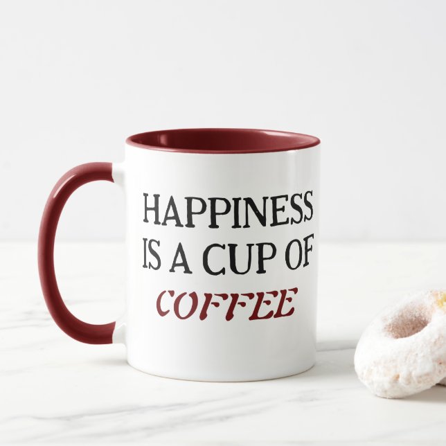 Classic Two Tone Coffee Mug (With Donut)