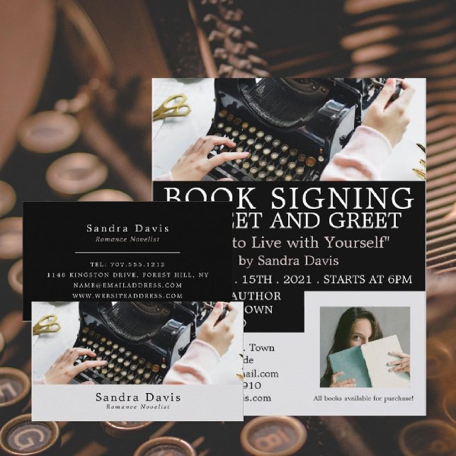 Classic Typewriter, Writers Book Signing Flyer (Creator Uploaded)