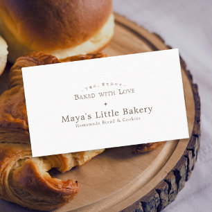 Classic Typography Bakery Pastry Chef Business Card
