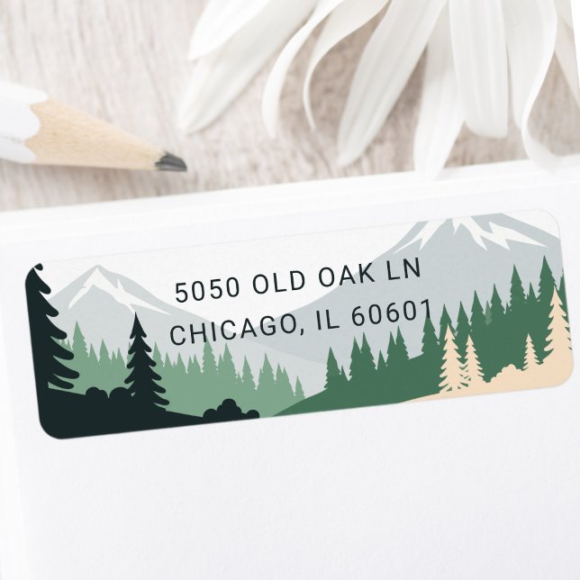 Classic Typography Modern Mountains Simple Address (Creator Uploaded)